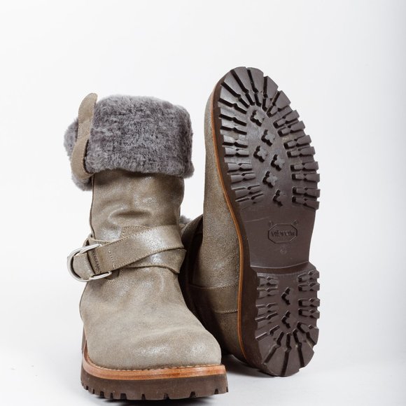 Brunello Cucinelli Shearling Ankle Boots - Picture 9 of 11